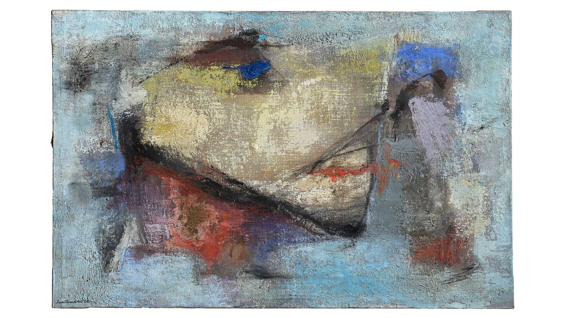 GIUSEPPE SANTOMASO, Angolo segreto, huile sur toile, 1958, 65 x 100 cm, 81 900 € © Christie’s Images Limited 2022