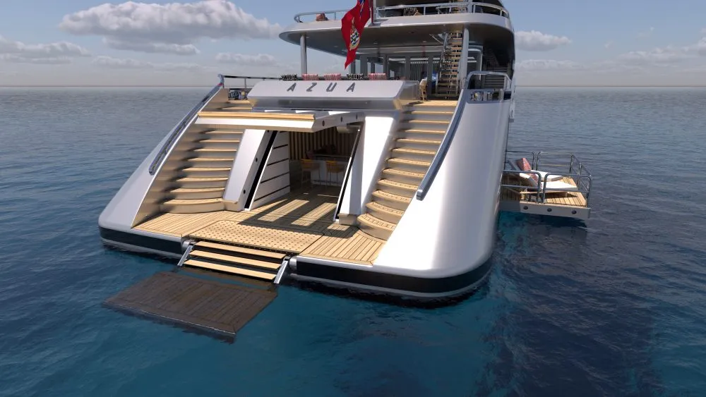 Il solarium ph. Rodriguez Design Azua Yacht