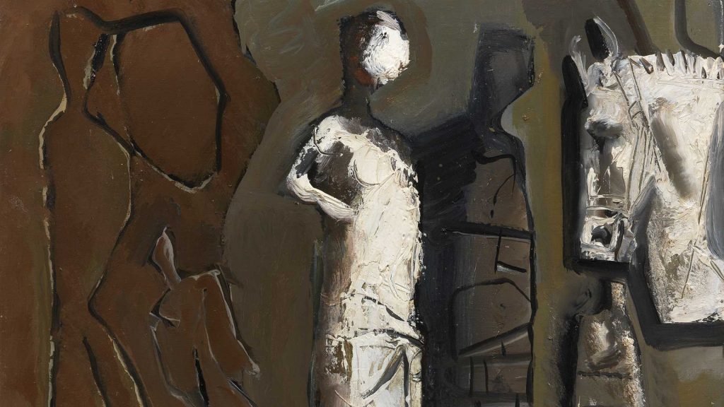 Mario-Sironi,-Composizione-con-figure-e-testa-di-cavallo,-1958-ca.,-olio-su-tela,-cm-50x70-robb-report-italia